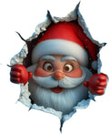 🎅 3D Santa Face Stickers – Easy Peel-and-Stick Holiday Magic ✨