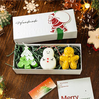 Christmas tree + snowman + gingerbread man