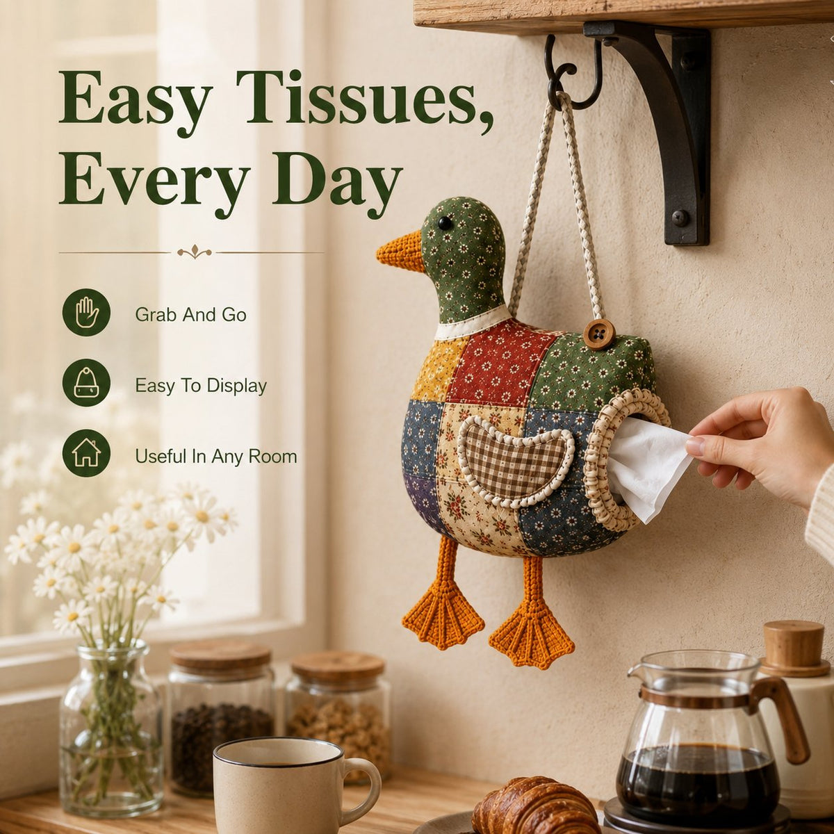 ⏰Last day Promotion 🔥-🐻 Create a Cute Patchwork Animal Tissue Box with This Fun DIY Sewing Kit ✨