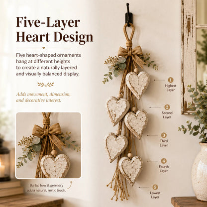 🔥 Holiday Celebration 50% OFF ✨-🤎 Hanging Heart Wall Decor