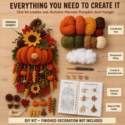 ⏰Last day Promotion 🔥-🧶 DIY 3D Crochet Door Hanger Kit for Creative Seasonal Home Decor ✨💕