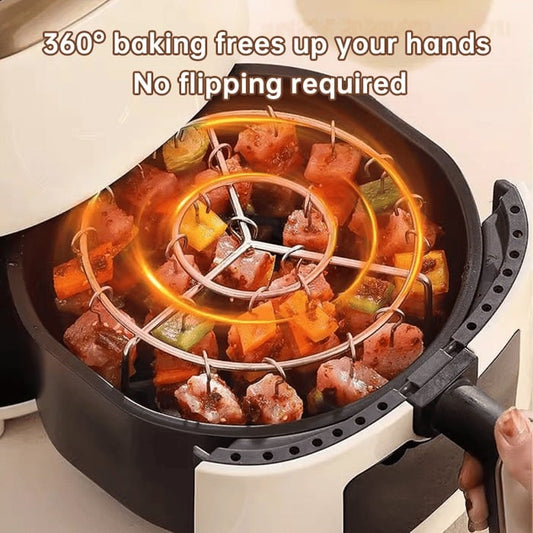⏰Last day Promotion 🔥-🥩 Air Fryer Kebab Grill Makes Juicy BBQ Skewers Easily 🍤