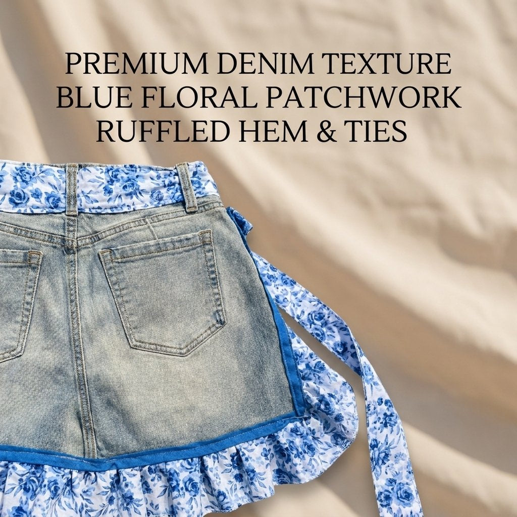 👖 Denim Echo Ruffle Apron