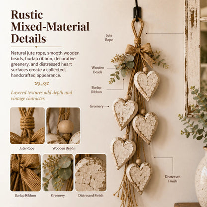 🔥 Holiday Celebration 50% OFF ✨-🤎 Hanging Heart Wall Decor