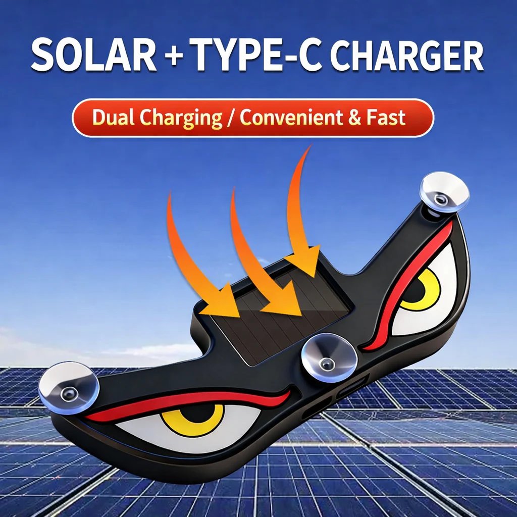 ⏰Last day Promotion -🔥Solar Demon Eye LED Car Window Light