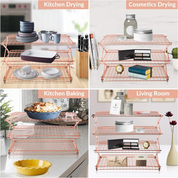 ⏰Last day Promotion 🔥-✨ Foldable Cooling Rack Makes Baking Easier and Kitchens Tidier 🍪