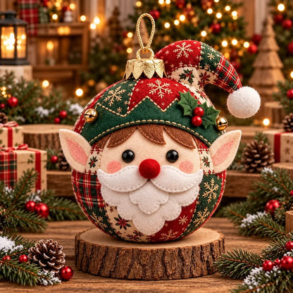 🎄 50% OFF – DIY Patchwork Christmas Ornament Kit – Cozy Handmade Holiday Decor ✨
