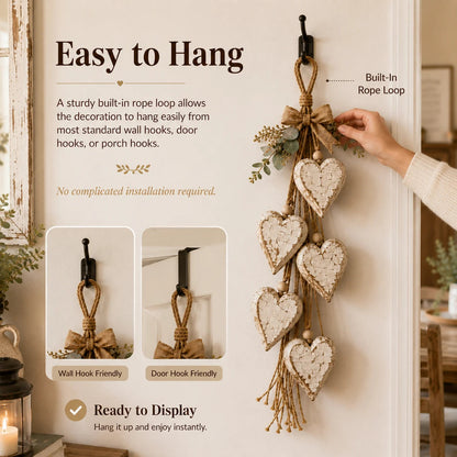 🔥 Holiday Celebration 50% OFF ✨-🤎 Hanging Heart Wall Decor