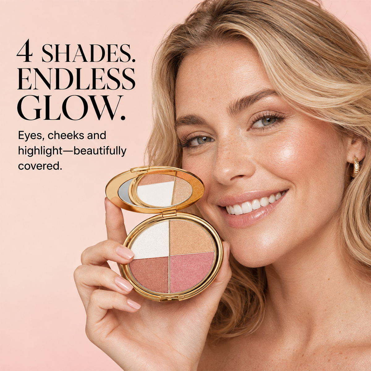 🔥 Last Day 50% OFF✨-4-in-1 Glow Palette for Radiant Makeup Looks Anytime 💄