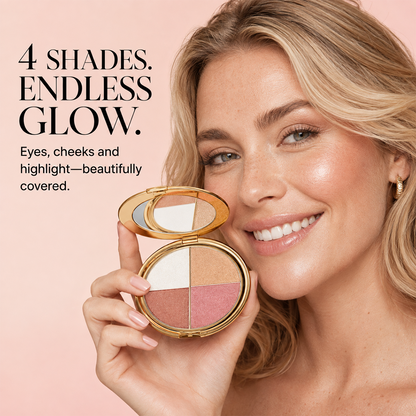 🔥 Last Day 50% OFF✨-4-in-1 Glow Palette for Radiant Makeup Looks Anytime 💄