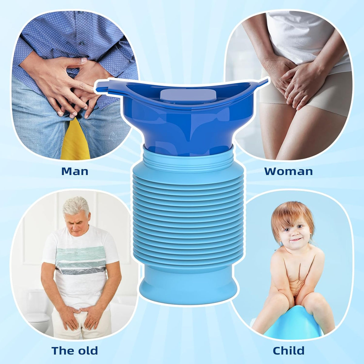 🚗 Portable Car Urinal – Foldable Emergency Toilet for Travel & Road Trips