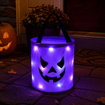 🔥 LAST DAY 50% OFF! 🎃 Light-Up Halloween Trick-or-Treat Candy Bag ✨