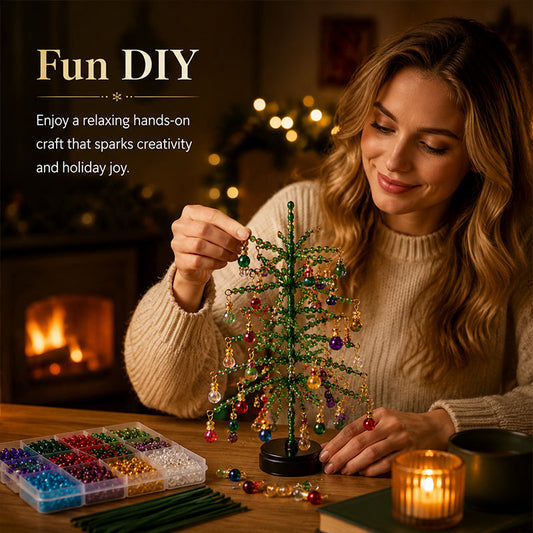 ⏰Last day Promotion 🔥-🎄✨ DIY Beaded Christmas Tree Kit Create Festive Handmade Decor 🎁💚