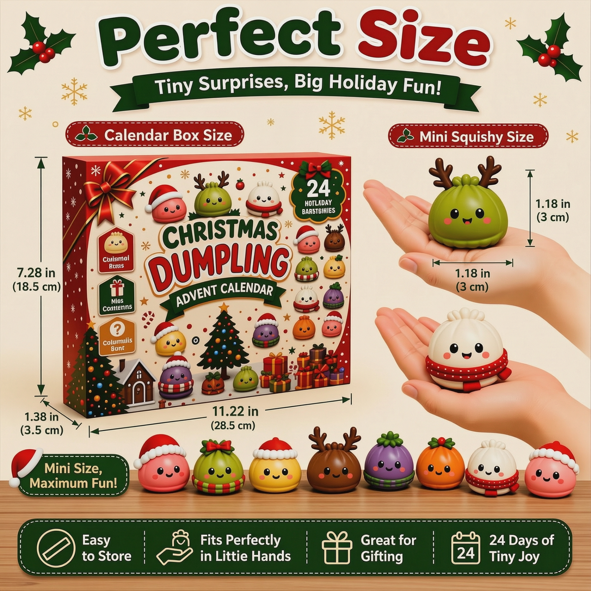 🎅 CHRISTMAS SPECIAL | 24 Days of Mini Squishies – Cute 2026 Advent Calendar with Daily Dumpling Surprises