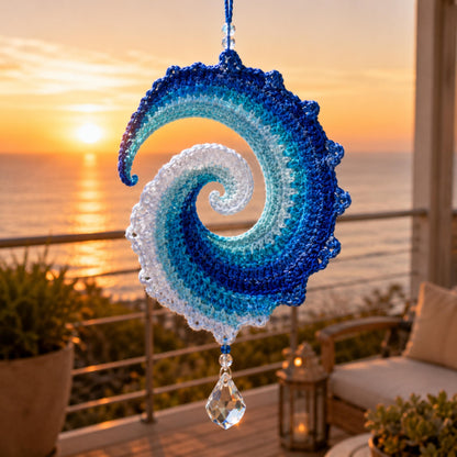 🔥 Last Day 52% OFF✨-🌊 DIY Ocean Wave Crochet Spinner For Coastal Charm 🧶💙