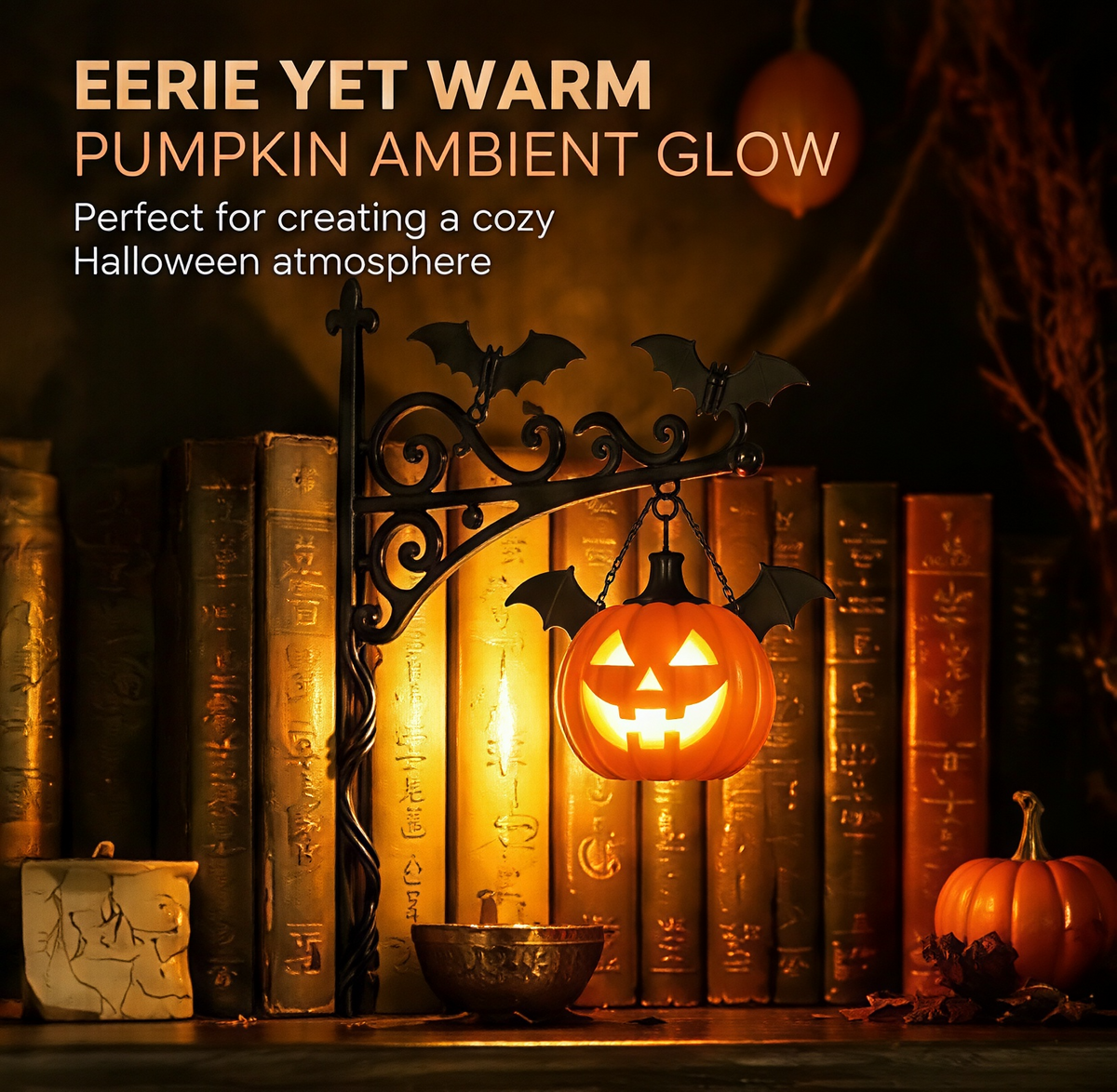 🔥 Last Day 50% OFF✨-👻 Halloween Bookend Light Adds Gothic Spooky Charm to Your Home Decor 🎃✨