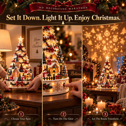 🌟Last day Promotion 🔥-🎄Christmas Village Lightscape Tree for Magical Holiday Decor 🏡
