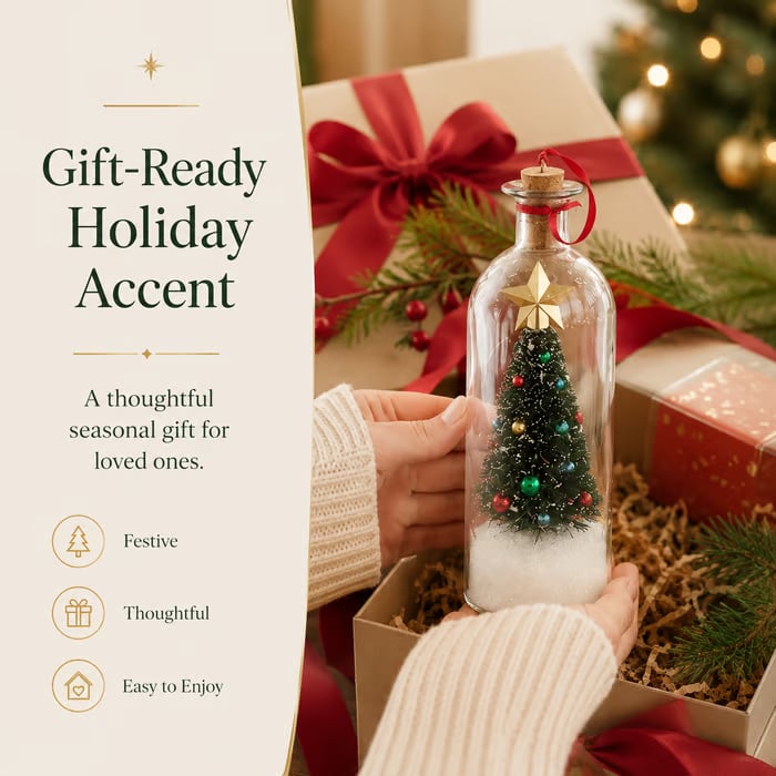 🔥LAST DAY 49% OFF – 🎅🎄Christmas Sale -Recordable Christmas Tree Message In A Bottle