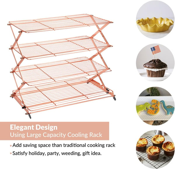 ⏰Last day Promotion 🔥-✨ Foldable Cooling Rack Makes Baking Easier and Kitchens Tidier 🍪