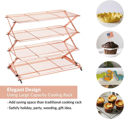 ⏰Last day Promotion 🔥-✨ Foldable Cooling Rack Makes Baking Easier and Kitchens Tidier 🍪