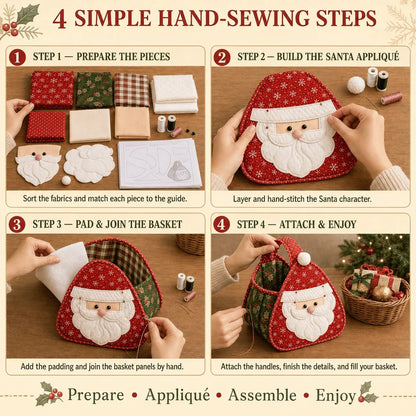 💯⏳  50% OFF – 🎄DIY Christmas Character Quilted Basket Kit🎁✨