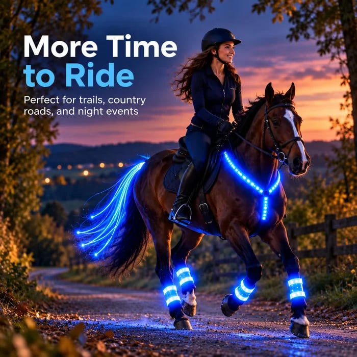 🔥HOT SALE 49% OFF - 🌟 LED Equestrian Glow Safety Kit | Ride Safely Beyond Sunset 🐎
