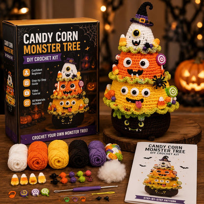 🎃Last day Promotion ⏰-Last day Promotion 🔥-🧶DIY Halloween Crochet Tree Kit for a Spooky & Fun Tabletop Decoration 👻