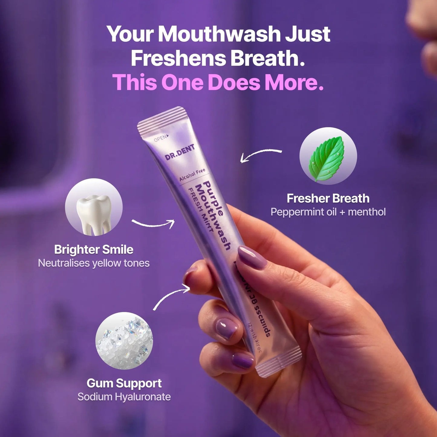 💜Purple Mouthwash Sachets 😁✨