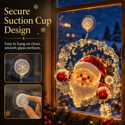 🔥 Last Day 50% OFF✨-🎄Lighted Christmas Window Decor with Warm LEDs🪟
