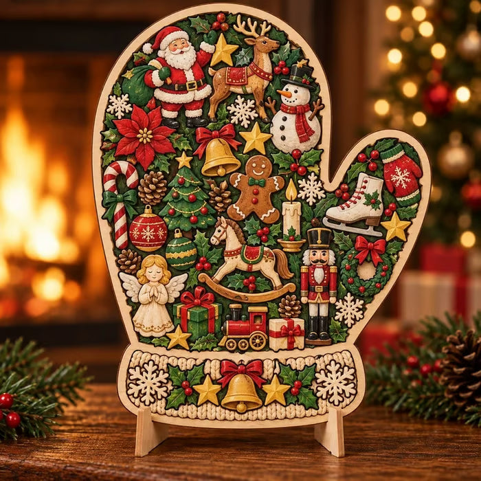 🔥 Last Day 50% OFF✨-🧩Wooden Christmas Puzzle with Stand – 8 Festive Designs to Build & Display 🎄