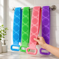 🔥LAST DAY 50% OFF - 🚿🛁 Silicone Shower Back Scrubber Belt – Double-Sided Exfoliating Shower Body Brush with Mesh Sponge for Deep Cleaning