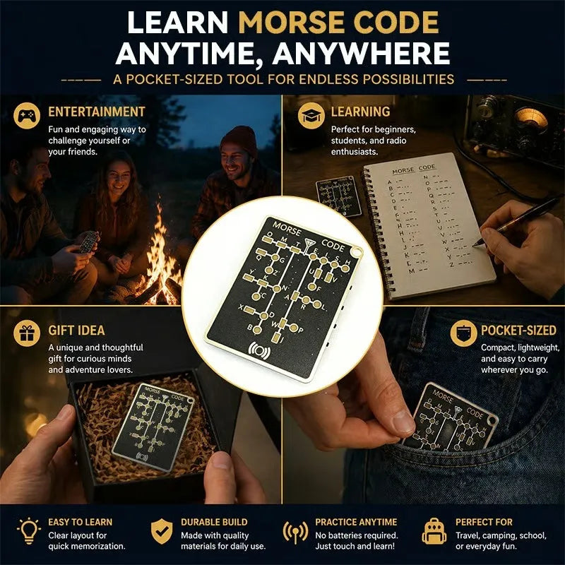 🔥 Last Day 50% OFF✨-📟 Morse Code Trainer Card Pro (LED Edition)