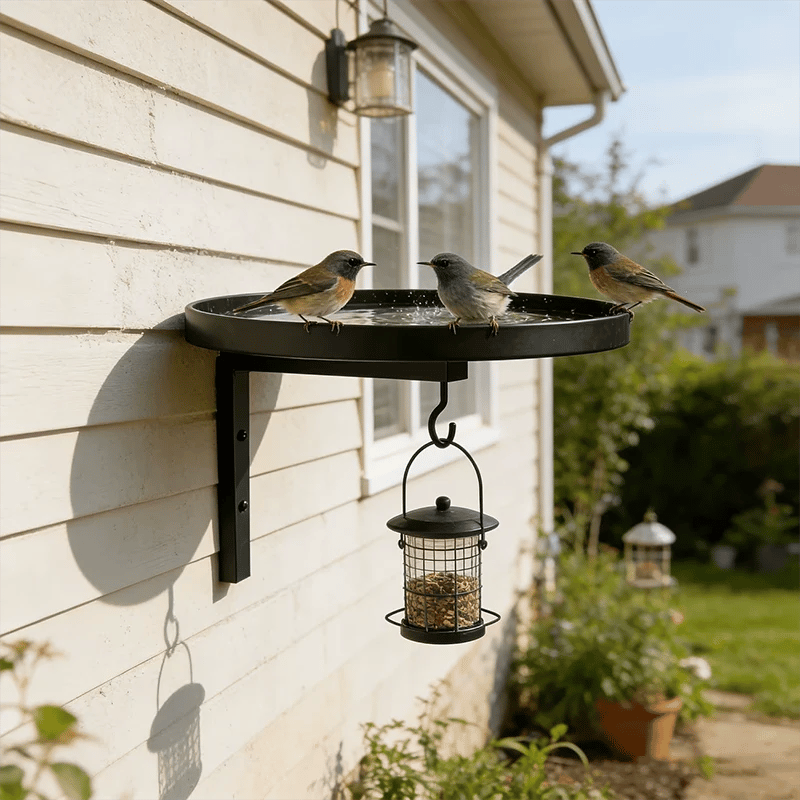 📢 Last Day 50% OFF⏰-🐦 Antique Wall-Mounted Bird Bath for Charming Garden & Bird-Friendly Decor 🏡