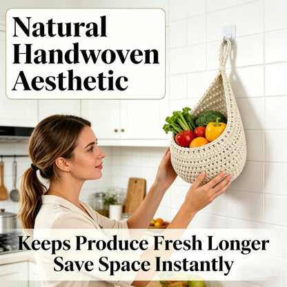 🔥 Holiday Celebration 50% OFF ✨-🍎 Hanging Fruit Basket for Space-Saving Kitchen Storage & Easy Organization ✨