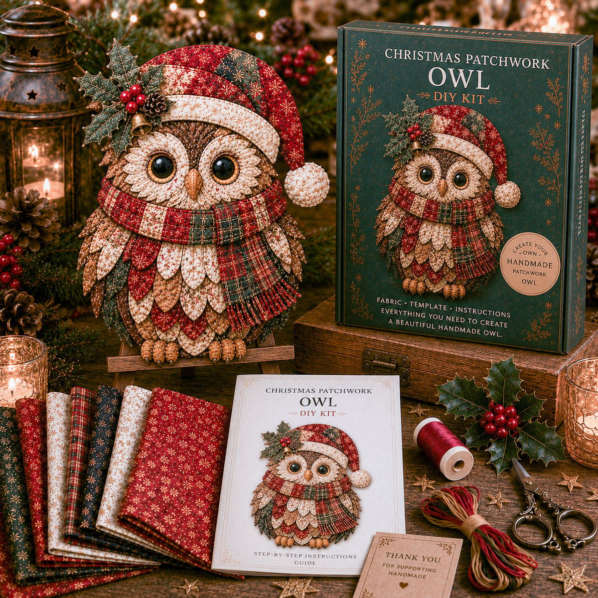 🔥 Holiday Celebration 50% OFF ✨-🎅Christmas Patchwork Fabric DIY Decor Kit for Fun Holiday Crafting & Festive Home Decor 🎄