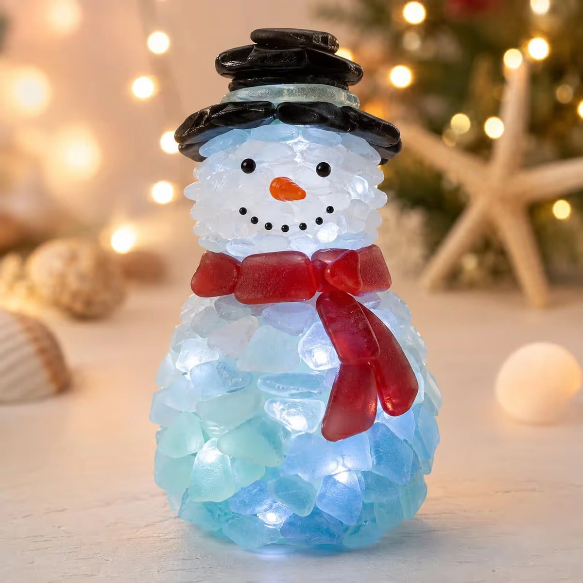 🎁Last Day 50% OFF✨-🎅 Lighted Sea Glass Santa DIY Kit for Easy, Festive Christmas Decorating ✨