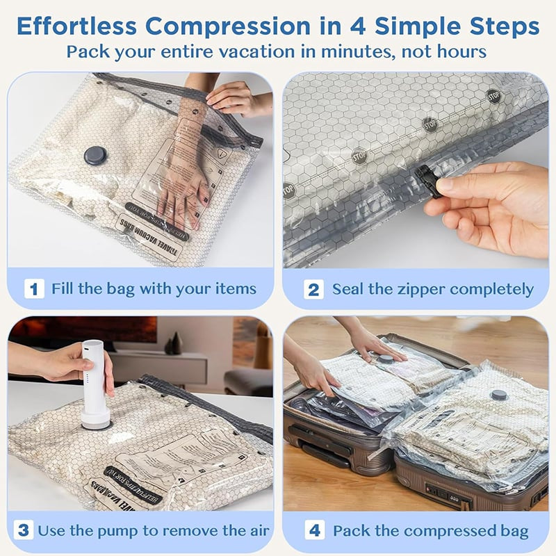 🔥 Holiday Celebration 50% OFF ✨- 🎁 Cordless Travel Vacuum Storage Compression Bag Set✈️