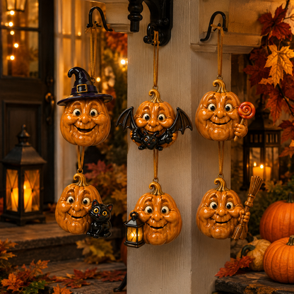 🎁 Last Day 50% OFF✨-🎃24-Day Christmas Countdown Advent Calendar with Halloween Pumpkin Ornaments🎄