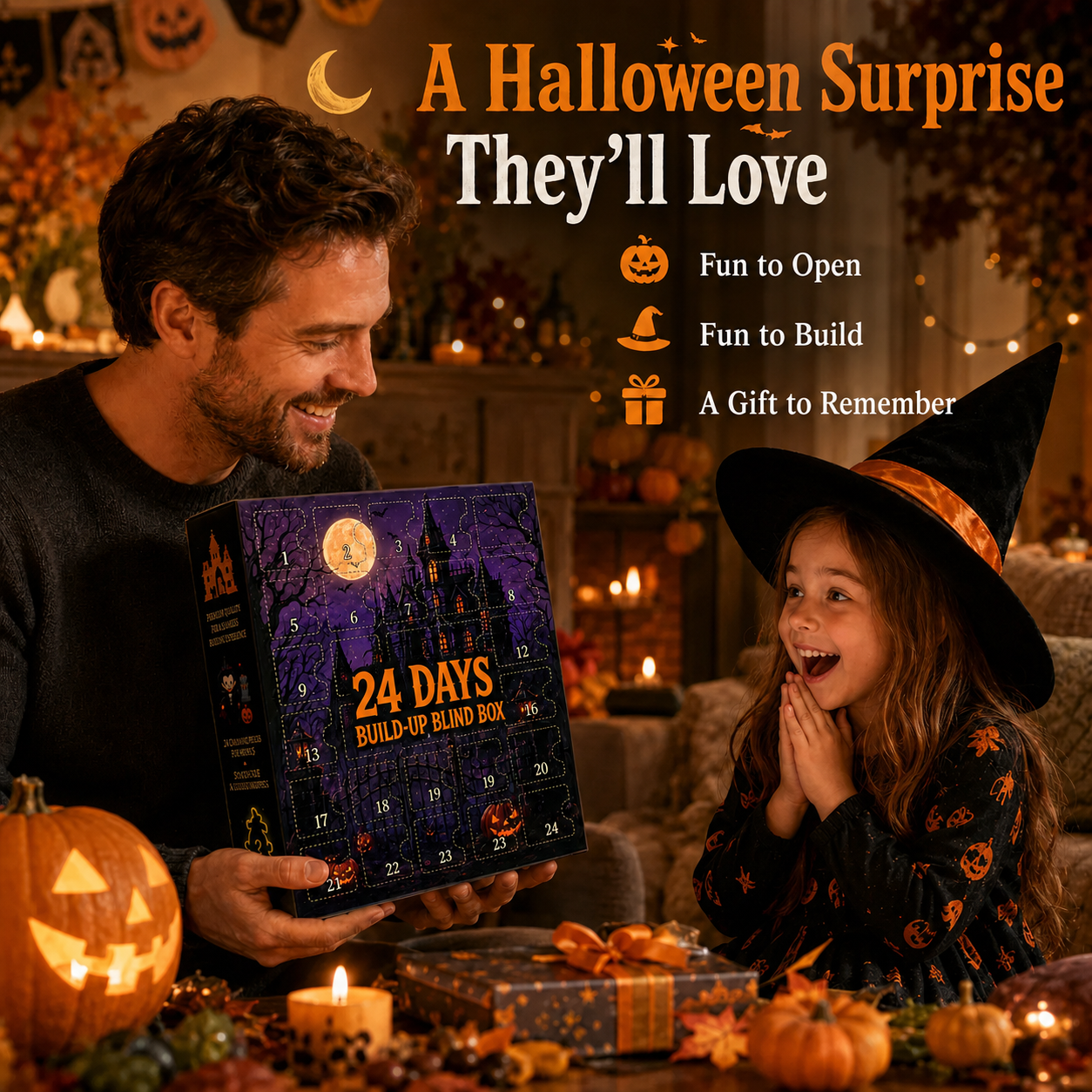 🔥 Last Day 52% OFF✨-🎃 DIY Haunted House Kit Create Spooky Halloween Decor 👻🖤