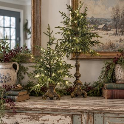 🔥 Last Day 50% OFF✨-Vintage Lighted Norfolk Pine Trees