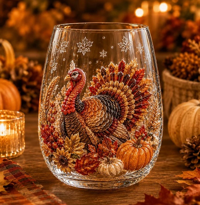 🍂✨ Autumn Harvest Whiskey Glass Set – Vintage Red Pattern Glassware 🍁