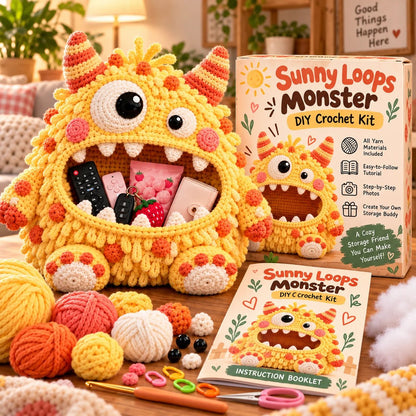 👾 Last Day 50% OFF✨-🧶Cute Hungry Monster Crochet Storage Buddies for Clutter ✨