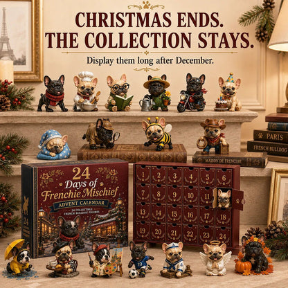 🎁 Last Day 50% OFF✨-🐶24-Day French Bulldog Advent Calendar with 24 Unique Characters & Daily Holiday Surprises 🎄
