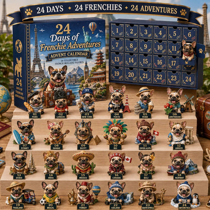 🎁 Last Day 50% OFF✨-🐶24-Day French Bulldog Advent Calendar with 24 Unique Characters & Daily Holiday Surprises 🎄