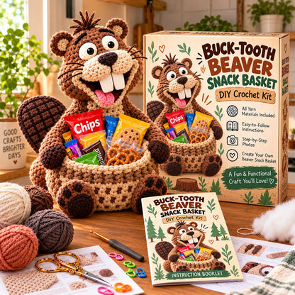 🧶 Holiday Celebration 50% OFF ✨-😂Funny Crochet Animal Snack Baskets for Cute Storage 🐻