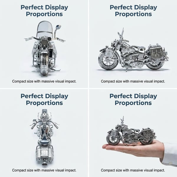 ⏰Last day Promotion 🔥-🏍️ Premium 3D Metal Motorcycle Puzzle for Creative DIY Builders ✨