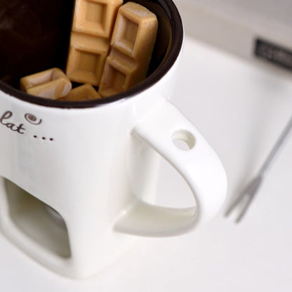 ☕ Last Day 50% OFF🕯️-🍫Handmade Chocolate Melting Mug for Cozy DIY Fondue & Sweet Holiday Treats 🎄