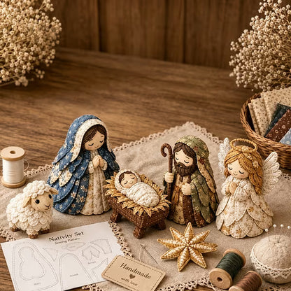 🔥 Last Day 50% OFF✨-🎄 DIY Patchwork Nativity Sewing Kit for Meaningful Holiday Crafting  Decor ✨