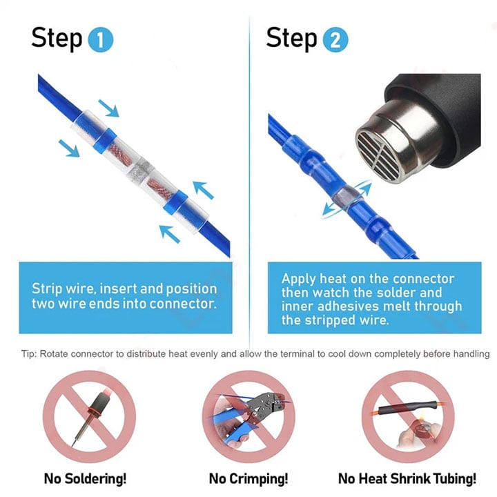⏰Last day Promotion 🔥-💧 Waterproof Solder Wire Connectors for Secure, Long-Lasting Wire Repairs 🔧