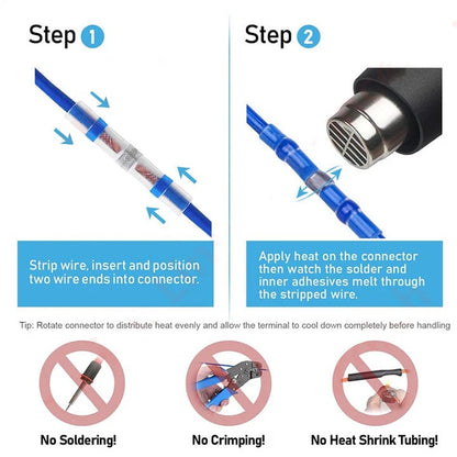 ⏰Last day Promotion 🔥-💧 Waterproof Solder Wire Connectors for Secure, Long-Lasting Wire Repairs 🔧